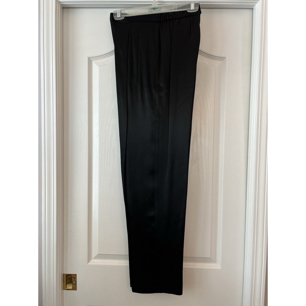 Vintage Jessica Howard Black Satin Evening Party Dress Pants Size 4 Wear Festive